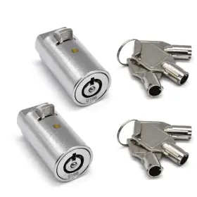Shj2p-2 Niannian 2pcs Vending Machine Locks Keyed Alike - Coke Snack Candy 2 Pieces Chrome
