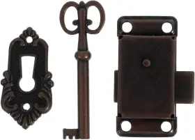 03626186208115 Oatipho Antique Cabinet Locks With Keys 2 Sets Furniture 5.5x3.5cm Assorted Color