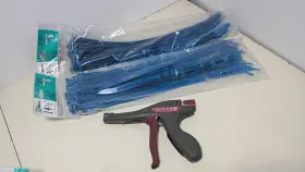 Plt4s-c76 Panduit Bundle Working Gts Cable Tie Gun And 200 14.5 Inch Aqua Ties
