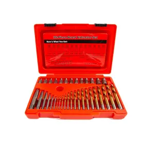 Panovos 710702403039 35pcs Screw Extractor And Left Hand Drill Bit Set Multi Spline Screw/bolts E