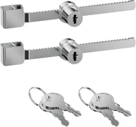 Gl-02 Pawglow Sliding Glass Door Ratchet Lock With Chrome Finish 2 Pack