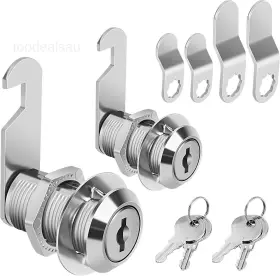 Ccl-p004-8 Pertinel Cabinet Cam Lock Keyed Alike 1-1/8ftft Length 1-1/8 Inch 2pcs Silver