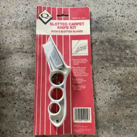 10954 Qep Vintage Slotted Carpet Knife Kit With 5 Blades Made In Usa