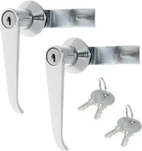 Quluxe 744759832009 2 Pcs Chrome Zinc Alloy Handle Cabinet Locks Distribution Box Doo