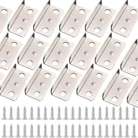 Ls20a-bdc Quweiz 20 Pcs Angled Drawer Lock Strike Plate L Shaped Silver