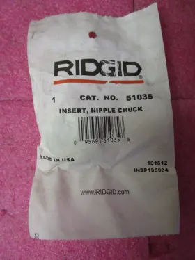 51035 Ridgid Insert For 819 Nipple Chuck