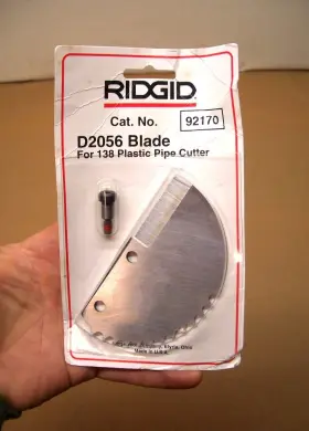 92170 Ridgid D2056 Rigidid Tool Replacement Blade For 138 Plastic Pipe Cutter Cat. Usa