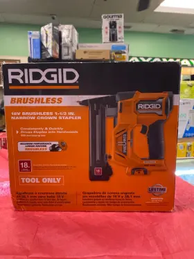 Hpb019680 Ridgid Tools Ro9850b Narrow Crown Stapler 1-1/2 Inch 18-gauge 18v Brushless Cordless