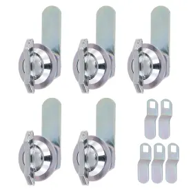 Rsb2428 Risbay 5/8 Inch Thumb Operated Offset Cam Lock Keyless Compartment Silver