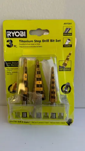 A97301 Ryobi Titanium Step Drill Bit Set