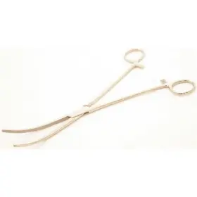 847-cv Shelter Curved End Forceps Stainless Steel- 10 Inch