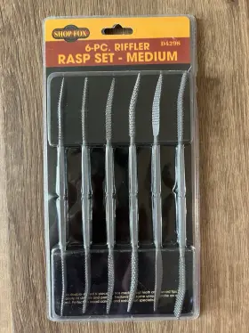 D4298 Shop Fox 6 Pc. Riffler Rasp Set - Medium