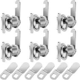 Sissinda 722943916193 Thumb Operated Offset Cam Lock 5/8 Inch Cylinder Fits On 6pack Silver