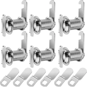Cl006 Sissinda Thumb Operated Offset Cam Lock 1-1/8 Inch Cylinder Fits 6pack Silver