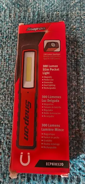 Ecpni0320 Snap On New Orange/black 300 Lumens Rechargeable Slim Pocket Light