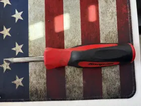 Sgd153b Snap-on Large Marine Aircraft Plug Flat Slot Screwdriver Red Plastic Handle 3/8 Inch