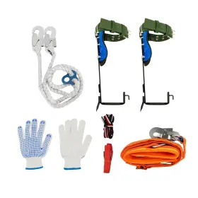 Sokdnhf 756804363109 Tree Climbing Spike Set Safety Belt Straps Tool Kits With Shar