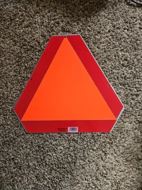 Jd5929 Stens Slow Moving Vehicle Sign 16 Inch X 14 Metal Reflective Orange Striping