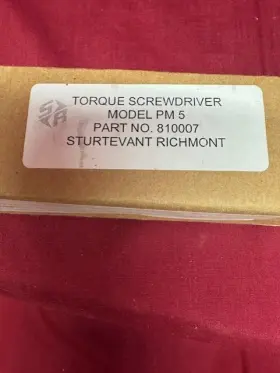 810007 Sturtevant Richmont Pm-5 Preset Torque Screwdriver 1.25-6.25 In/lbs