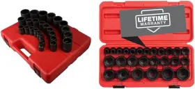 2826 Sunex Tools 1/2-inch Drive 12-point Metric Impact Socket Set 26-piece 1/2