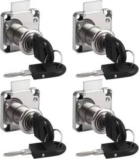 Tanhg322us Tanice 4 Pack Furniture Security Lock Zinc Alloy Cylinder Cupboard Silver