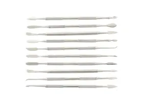 Cas-075-a Techni-pro - Carvers Set 6.5ft Oal 10 Pieces Double Ended Stainless