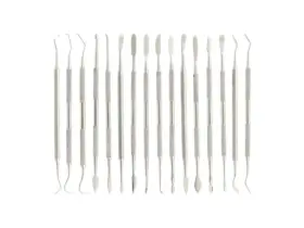 Cas-075-c Techni-pro - Carvers Set 6.5ft Oal 16 Pieces Double Ended Stainless