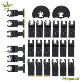 Pr6902104 Tectech 26 Pcs Alloy Steel Oscillating Saw Blades Multitool Blade For Wood Plastics