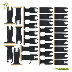 Pr6902596 Tectech 30 Pcs 4 Types Professional Steel Oscillating Tool Blade Multi
