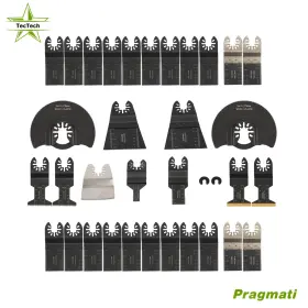 Pr6902924 Tectech 35 Oscillating Premium Multitool Kit For Wood Metal Plastics Saw Blades