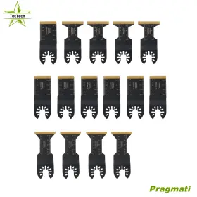 Pr6907024 Tectech 15 Pcs Titanium Oscillating Saw Blades Metal Cutting Multitool