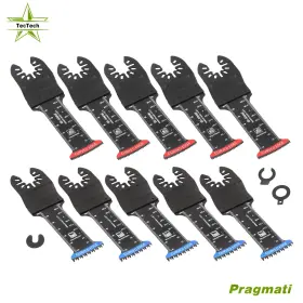 Pr6908500 Tectech For Wood 10pcs Extra Long Bi Metal Japanese Teeth Oscillating Saw Blades
