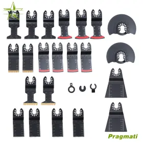 Pr6913092 Tectech Upgarded 25pcs Multi Tool Blades Set Includes 5 Types Saw Black