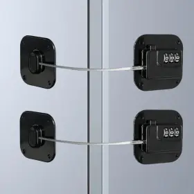 Teilybao 767791856550 2 Pack Refrigerator Lock - Heavy Duty Combination Fridge Black
