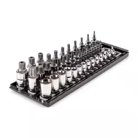 Tekton 313022521539 43-pieces 1/4 3/8 1/2 Inch Dr. German Auto Torx Triple Square Tr Bi