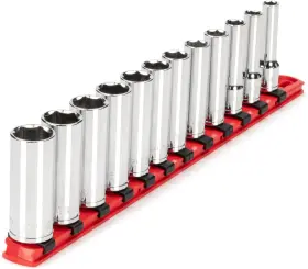 Shd91114 Tekton 3/8 Inch Drive Deep 6-point Socket Set 19-piece