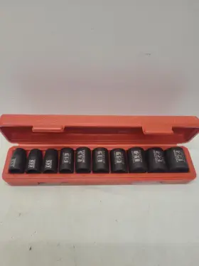 P03053199 Tekton Tools Sid91102 1/2 Inch Socket Set. 10pc Good Condition Light To No Use.