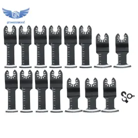 Thomletha Gm1683080md 15pcs Bi-metal Japanese Tooth Extra Long Oscillating Tool Blade Multitool Blades