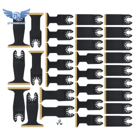 Gm1683560md Thomletha 30 Pcs Oscillating Tool Blade Combination Universal 4 Types Multi Blades