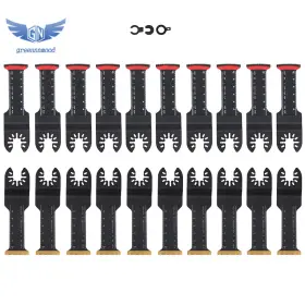 Gm1685240md Thomletha 20 Pcs Extra Long Oscillating Tool Blades Curved Edge Multitool For Metal