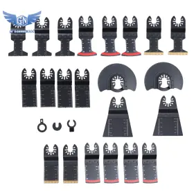 Gm1686120md Thomletha 25pcs Oscillating Tool Professional Bi-metal Multitool Blades Kits For Wood Nail