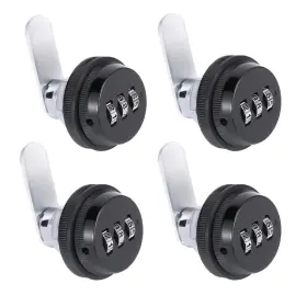 Tidorlou 767353540491 4 Pack Combination Cabinet Pcs 3/4 Inch Black Asilver/black