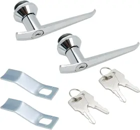 Tscp-4745 Tsnamay 2pcs Mailbox Cabinet Metal Keyed Security Handle Latch 4.53 Inch X2.17 Silver