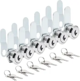 220119 Uenhoy 6 Pack Cam Locks Keyed Alike 5/8 Inch 16mm Set For Chrome