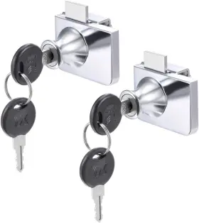 19051600 Uxcell Glass Cabinet Door Lock For Hinged Display Case Keyed Chrome
