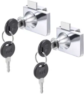 A19051600ux0346 Uxcell Glass Cabinet Door Lock For Hinged Display Case Keyed Alike 2pcs