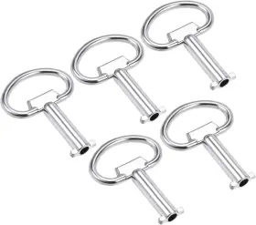 A19060500ux0332 Uxcell Electrical Cabinet Key 5mm Hole Zinc Alloy Water Meter Slotted 5pcs