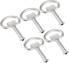 A19060500ux0335 Uxcell Electrical Cabinet Key 5.5mm Hole Zinc Alloy Water Meter Slotted 5pcs