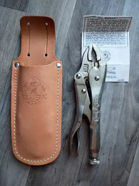 1842-1992 Vise Grip 7wr-h Case Tractor 150th Anniversary Grips With Leather Sheath Vintage