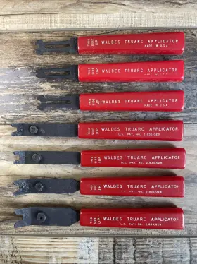 Pr-018 Waldes Truarc Applicator Set Of 7 Radial Type Retaining Ring Tools Usa